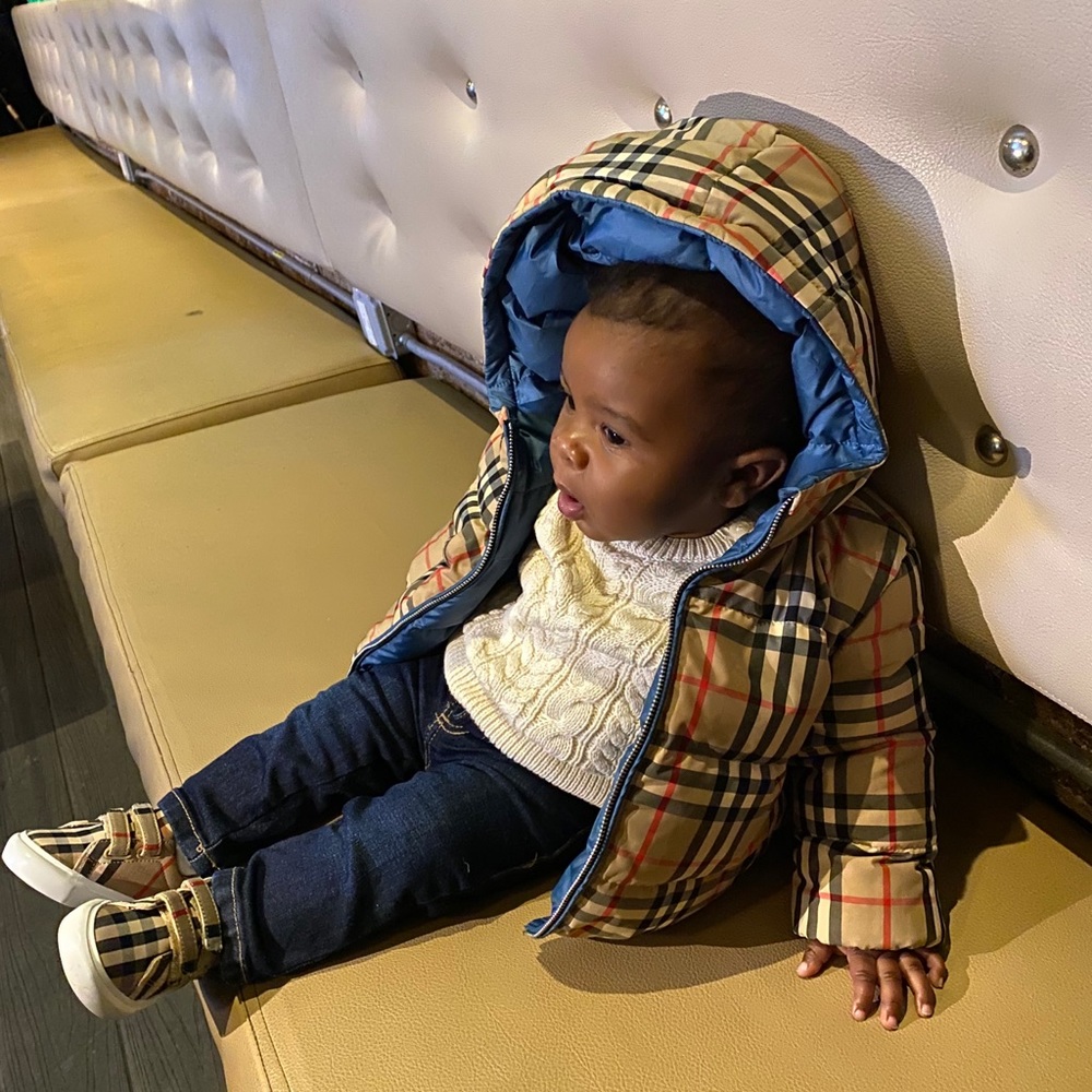 Burberry Markham Check Grip-Strap Sneakers, Baby’s